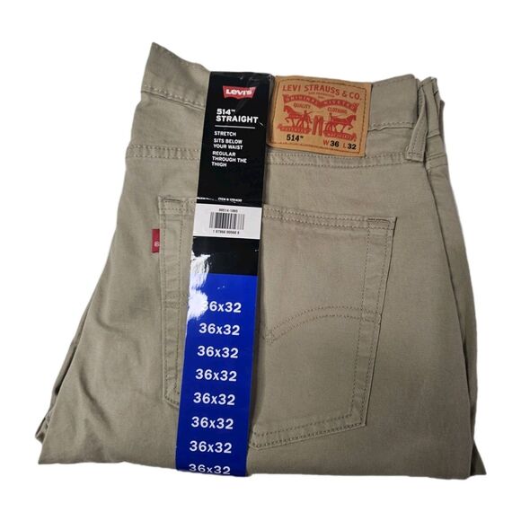 Levi’s 514 Straight Leg Tan Denim Jeans‎ Men’s/ 36x32 / New Without Tags - Picture 3 of 9